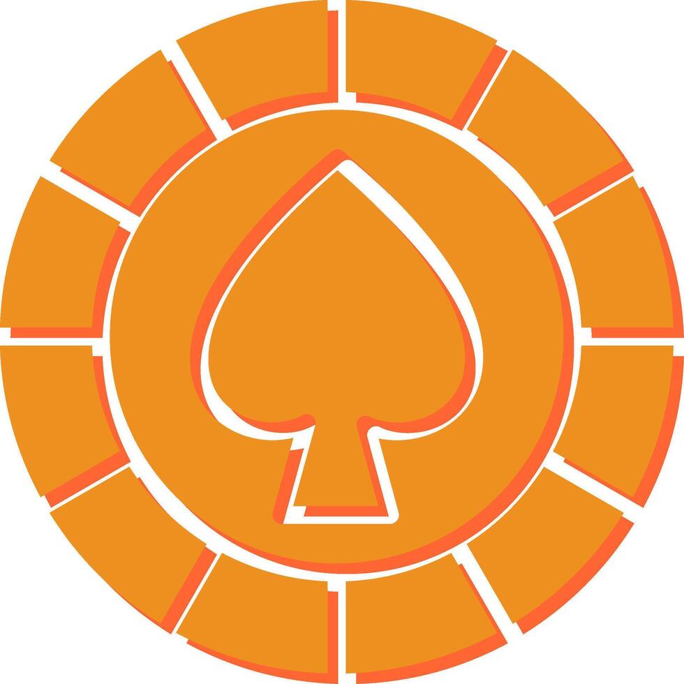 Spade Chip Vector Icon