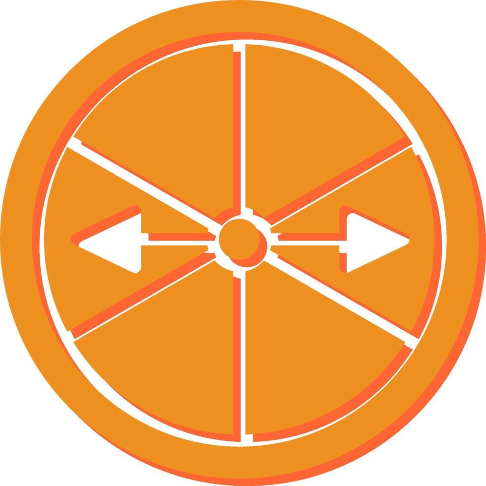 Roulette with Arrow Vector Icon