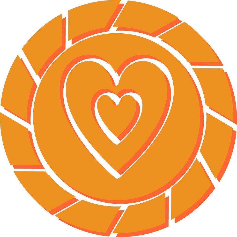 Heart Chip Vector Icon