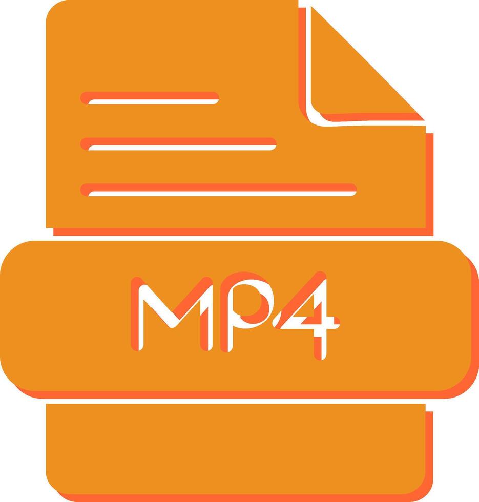 icono de vector de mp4