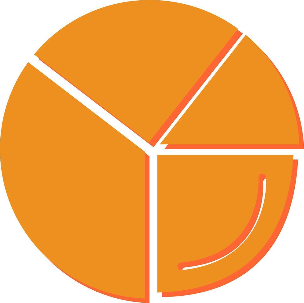 icono de vector de análisis de gráfico circular