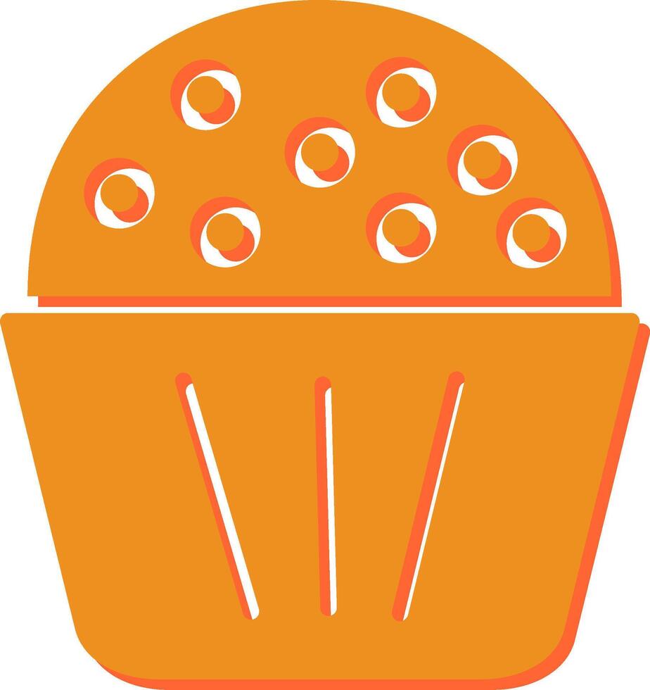 icono de vector de muffin de chocolate