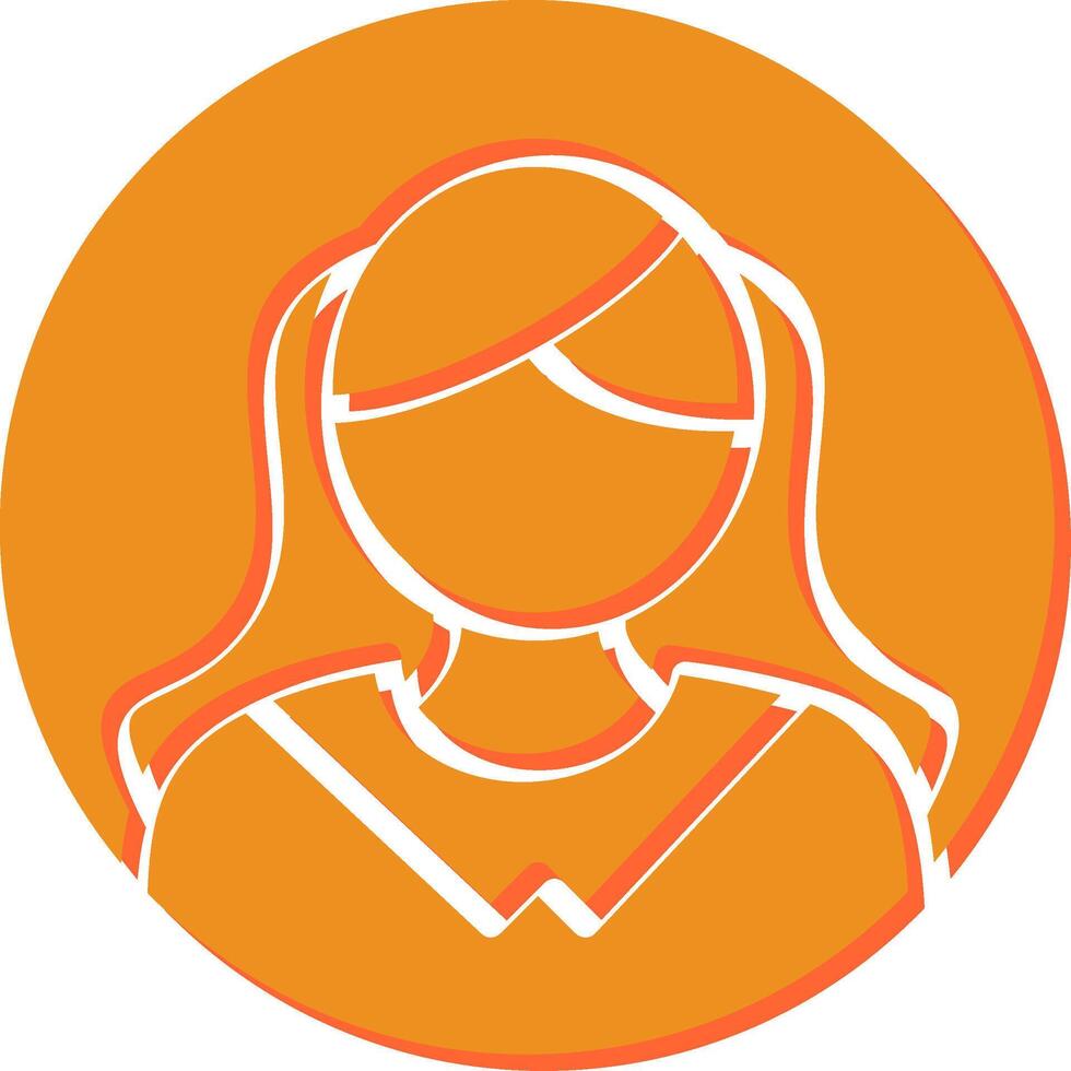 Female Profile Vector Icon
