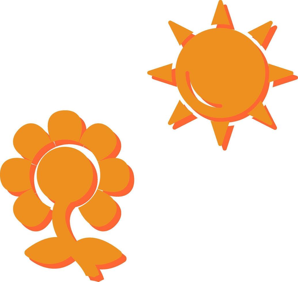Flower in sunlight Vector Icon