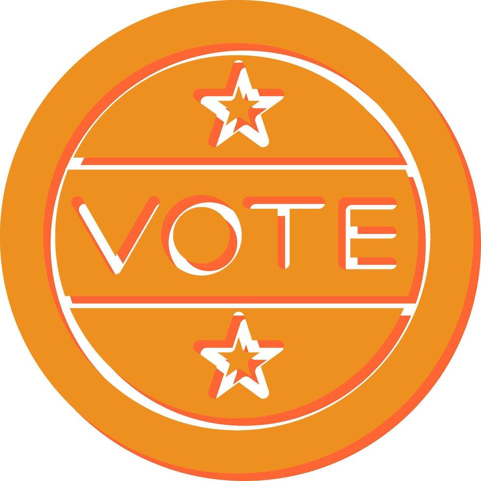 Vote Sticker Vector Icon
