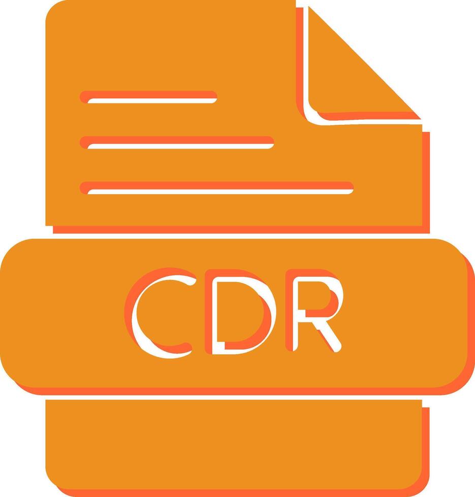 icono de vector de cdr