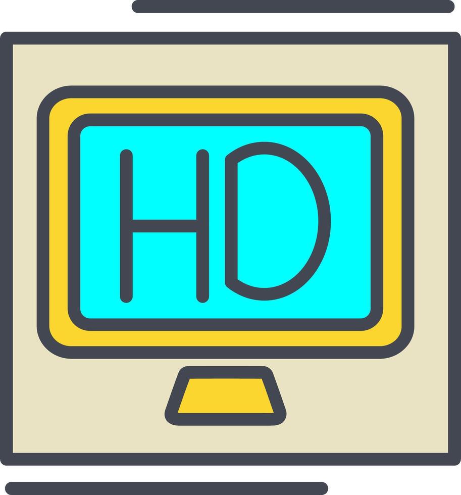 hd calidad vector icono