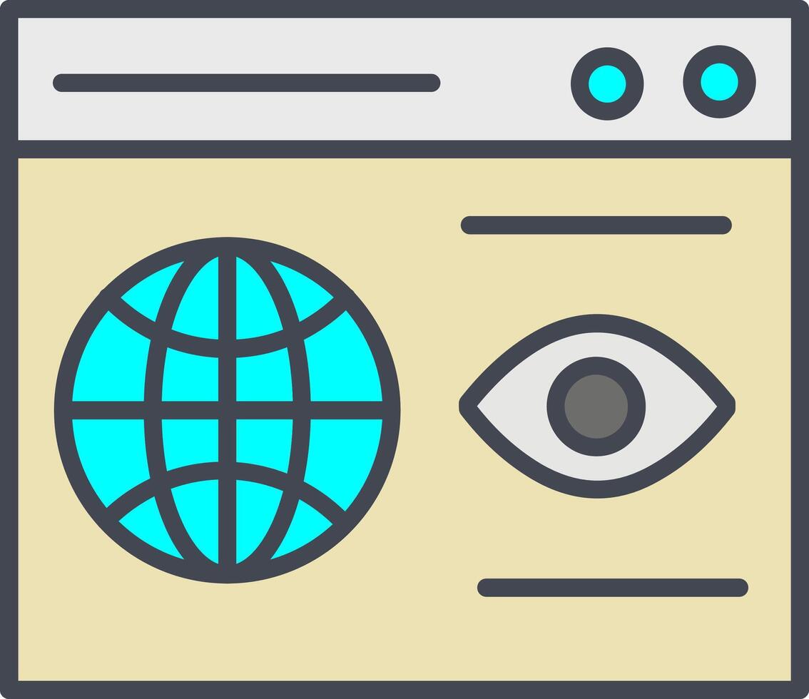 Web Visibility Vector Icon
