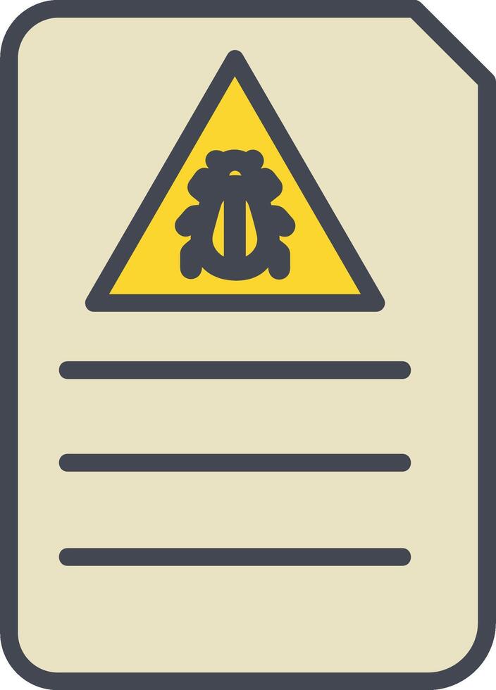 Bug Document Vector Icon