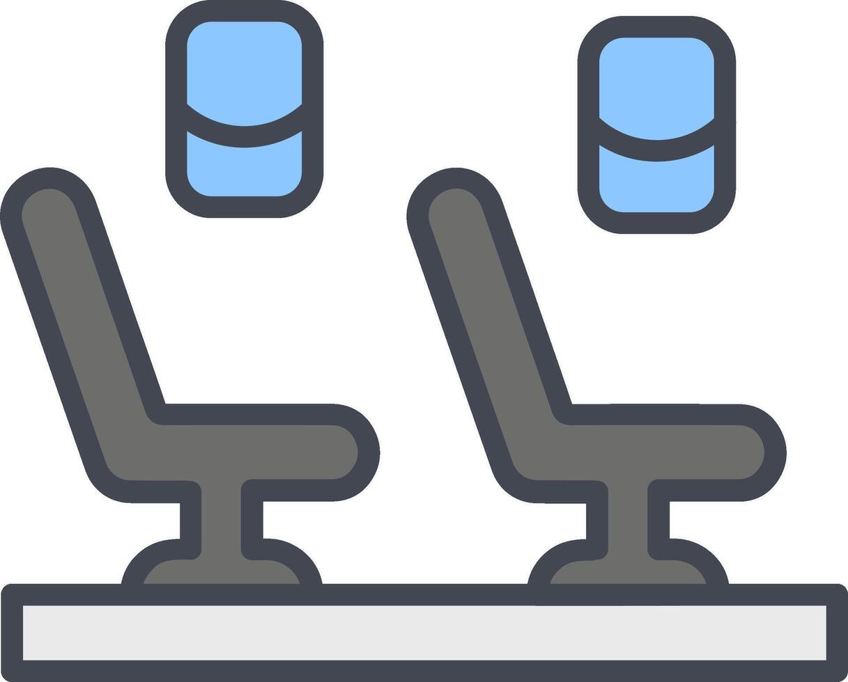 Seats in Plane Vector Icon