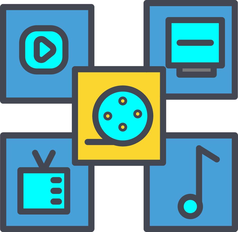 Multimedia Vector Icon