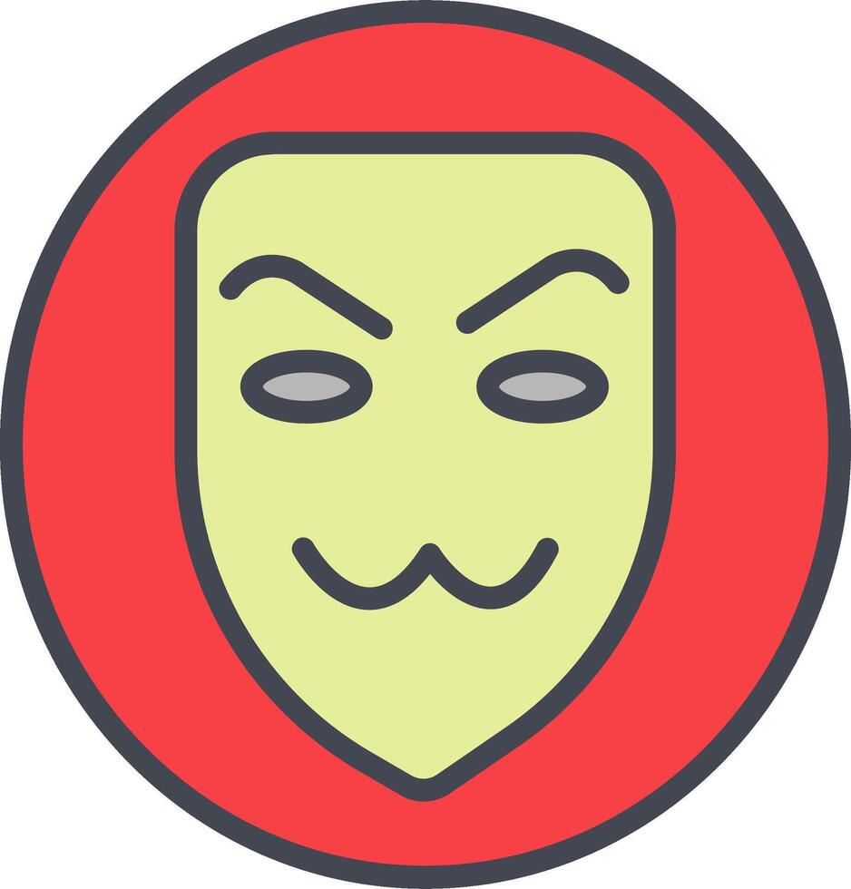 icono de vector de máscara de hacker