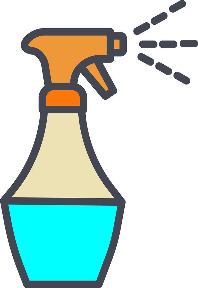 Water Spray Bottle Vector Icon