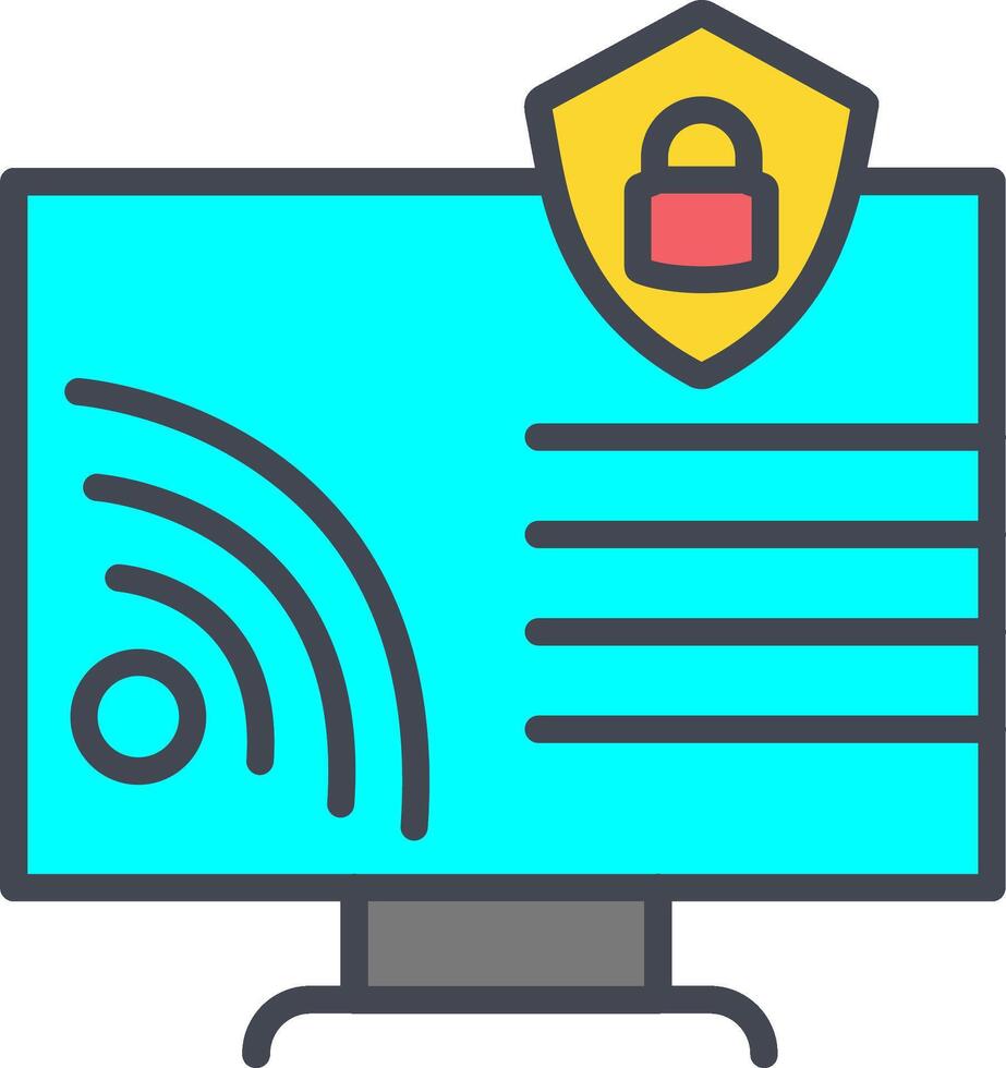 Wifi Security Vector Icon