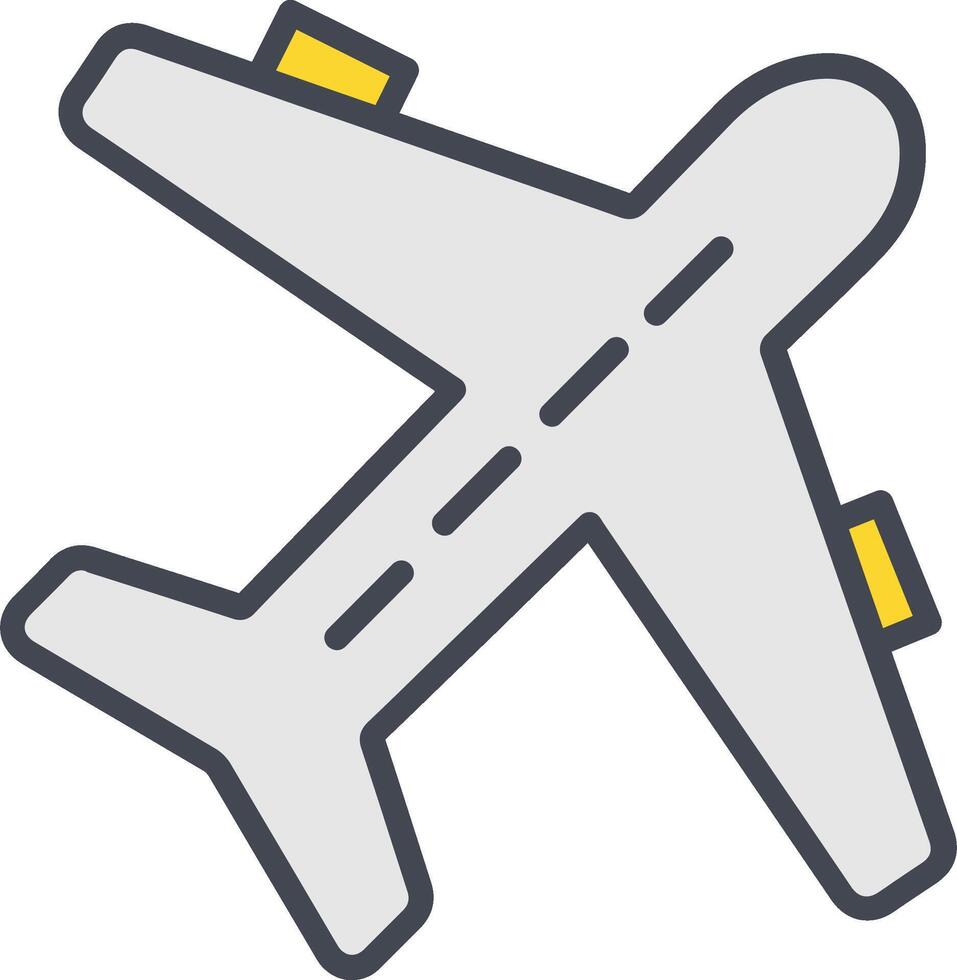 icono de vector de vuelo de avión