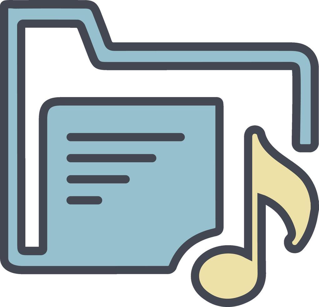 Music Folder Vector Icon