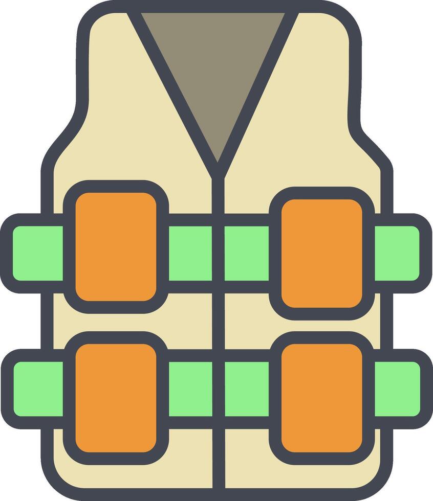 Bullet Proof Vest Vector Icon