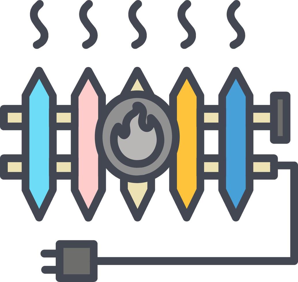 Heat Radiator Vector Icon
