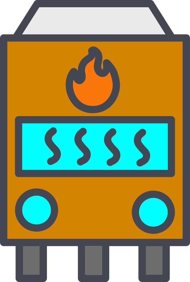 icono de vector de horno de gas