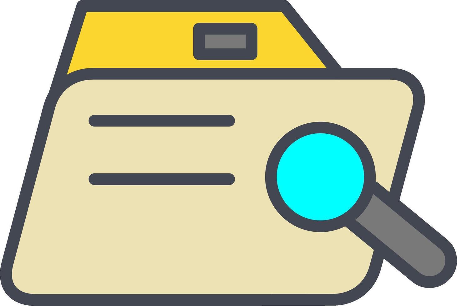 Magnifier Folder Vector Icon