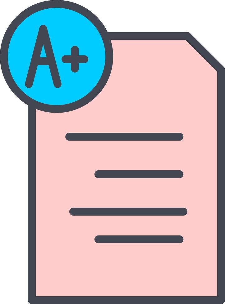 Graded Paper Vector Icon