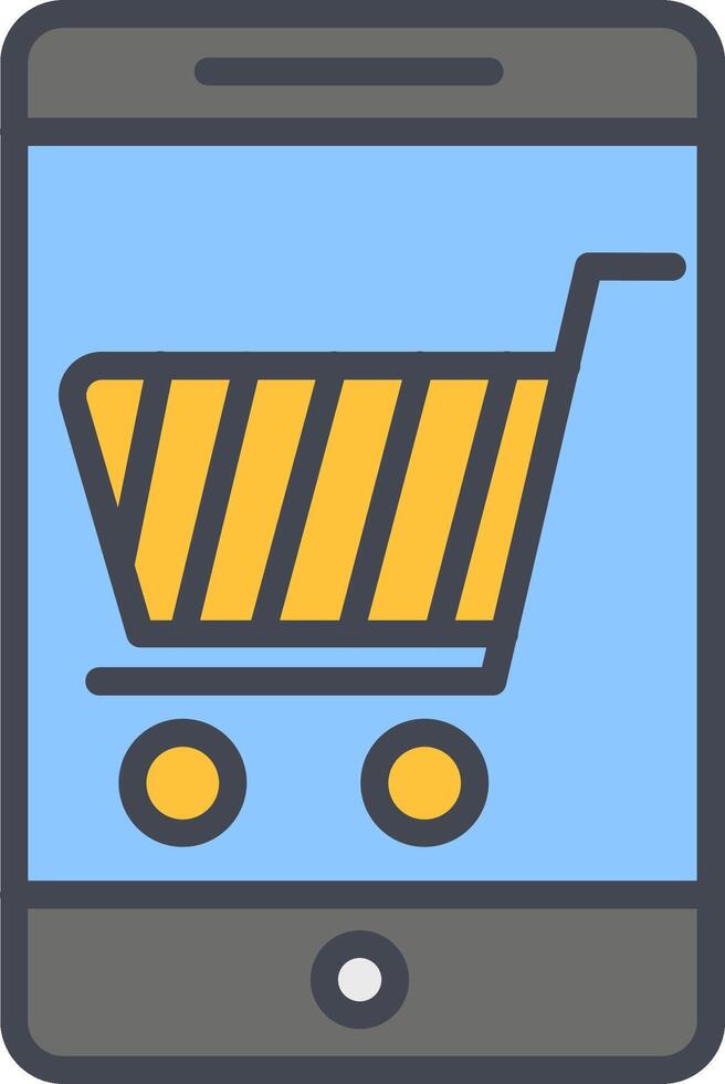 Mobile Shopping Vector Icon
