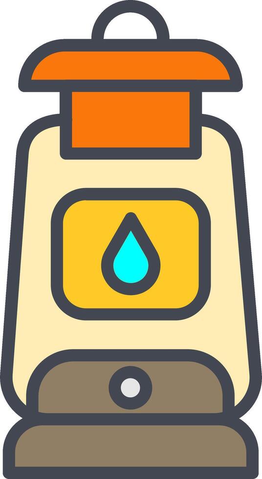 Oil Lamp Vector Icon