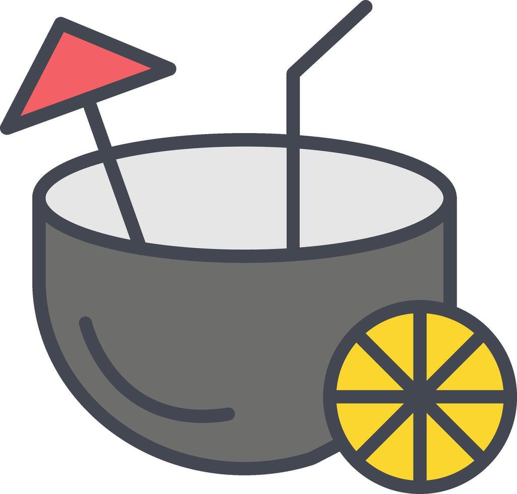 Coconut Drink Vector Icon