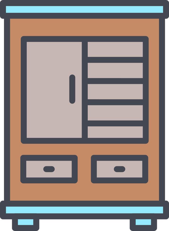Shelves Cabinet Vector Icon
