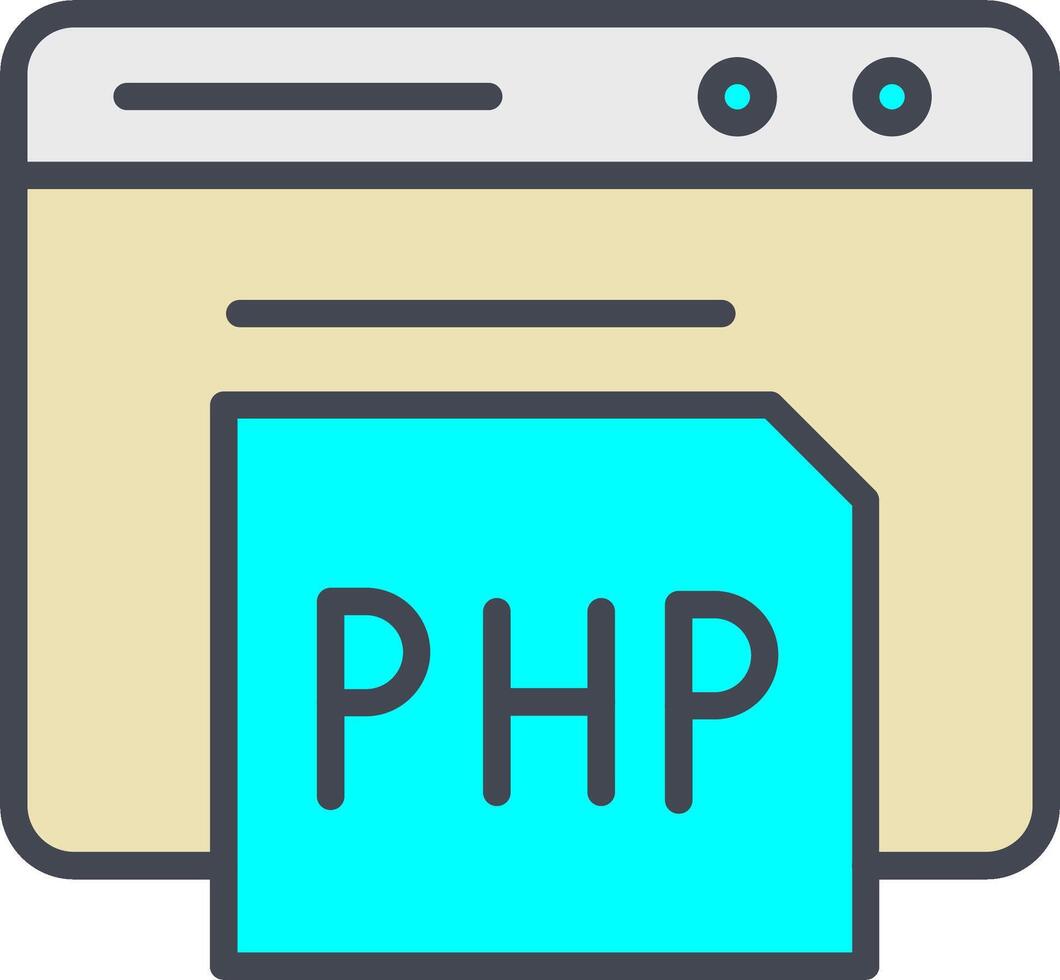 icono de vector de php