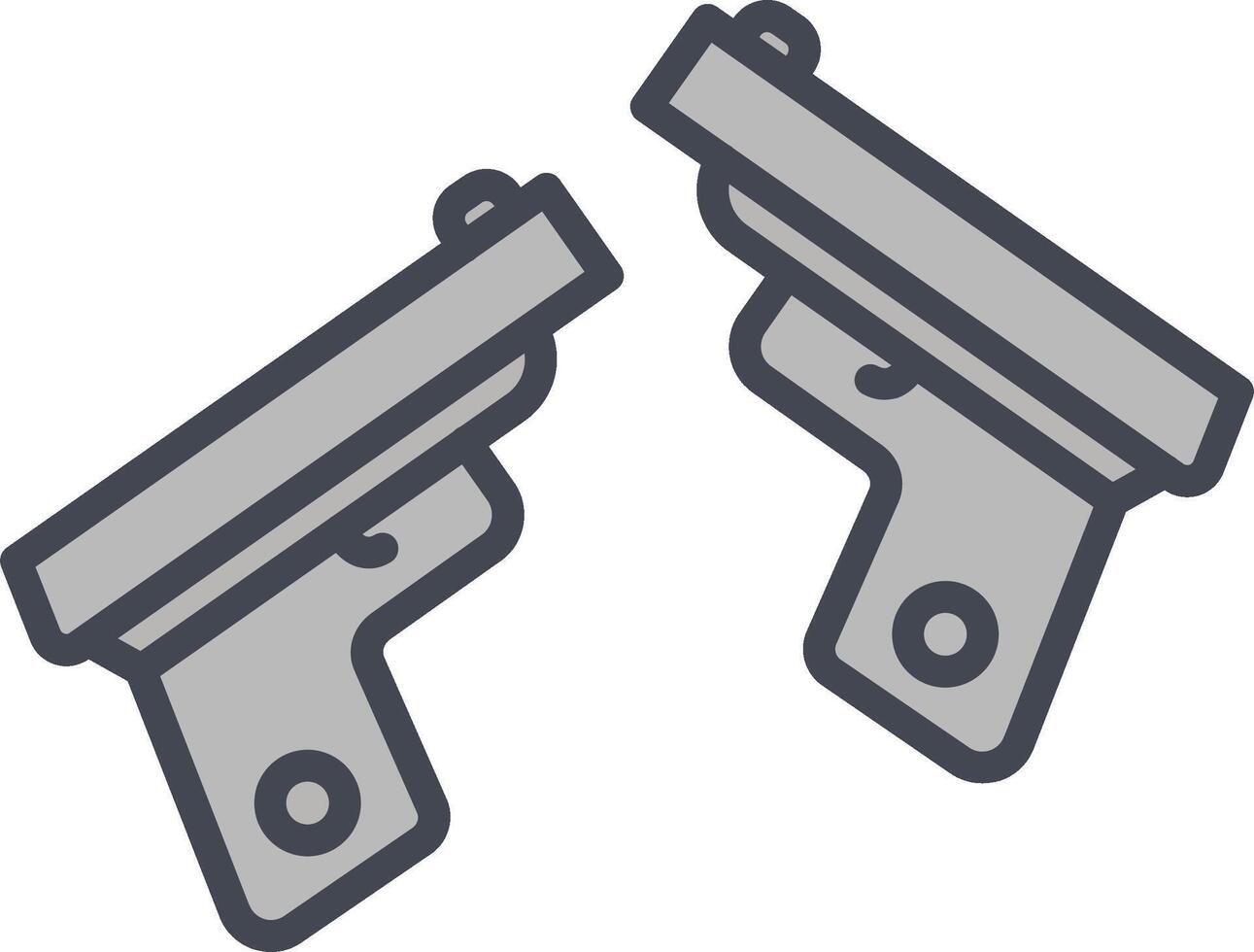 Two Guns Vector Icon
