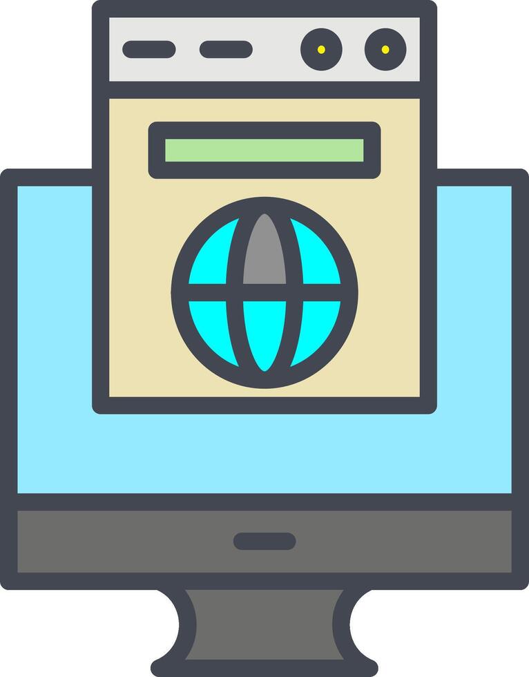 icono de vector de sitio web