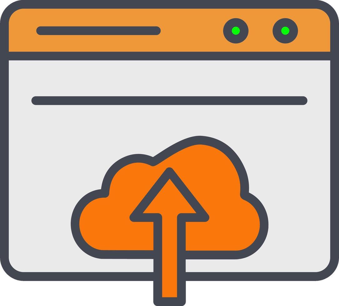 Upload Web Vector Icon