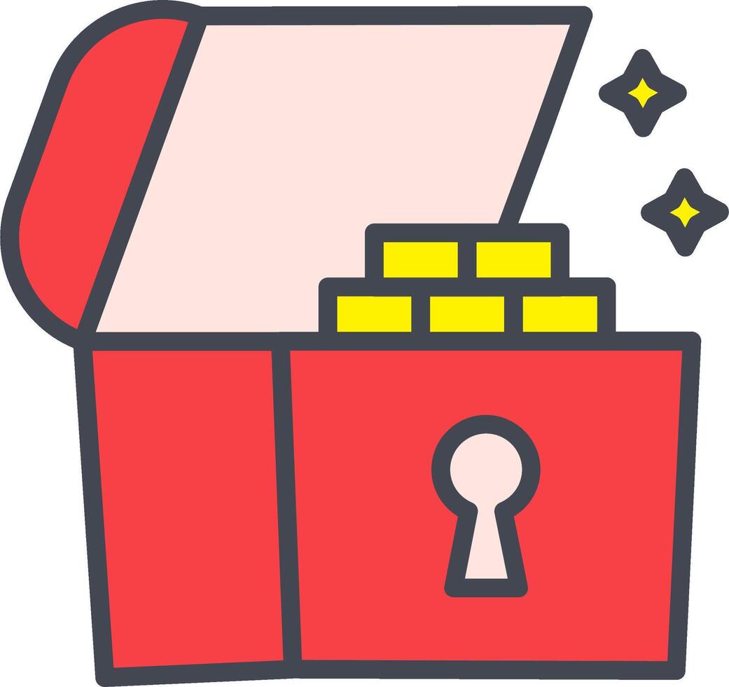 Open Treasure Box Vector Icon