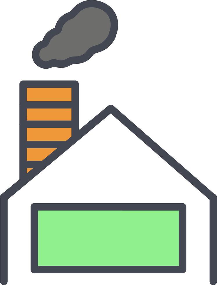 icono de vector de chimenea