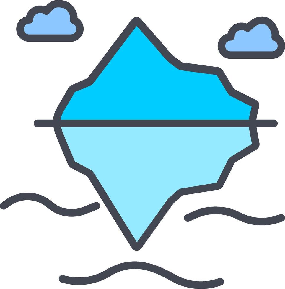 icono de vector de iceberg