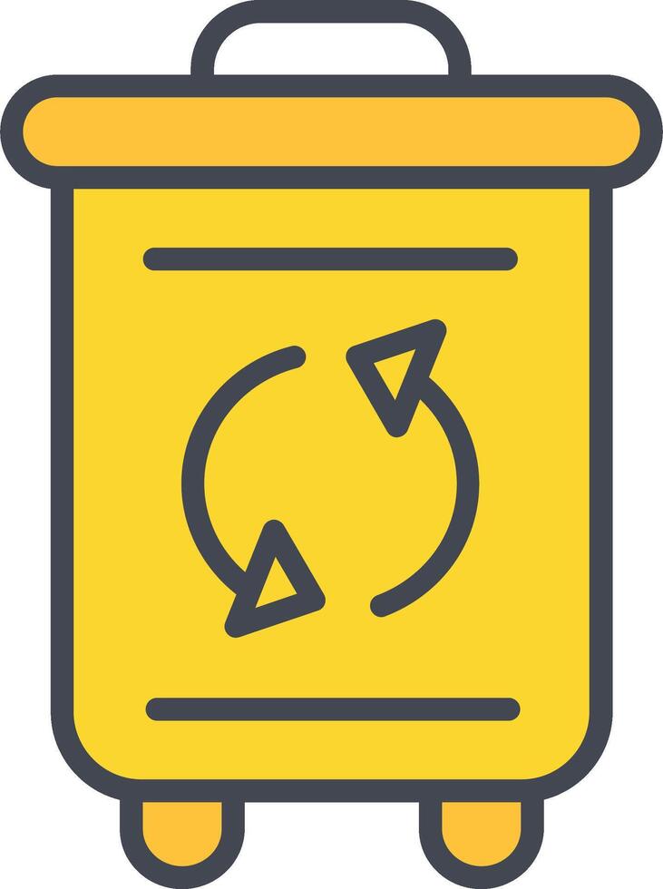 icono de vector de papelera de reciclaje