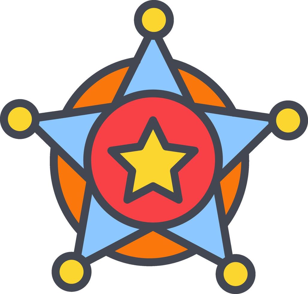 Sheriff Badge Vector Icon