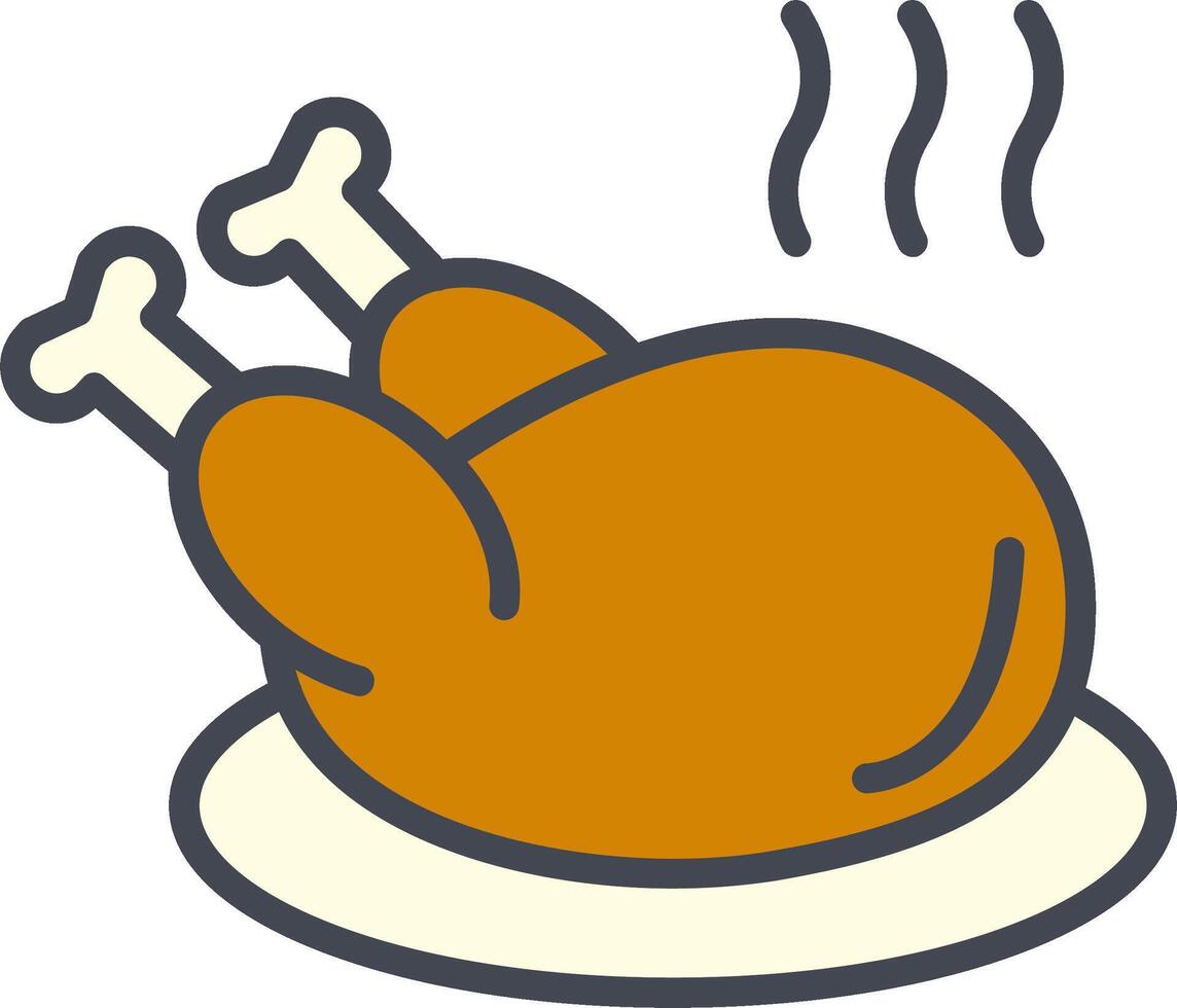 icono de vector de pollo