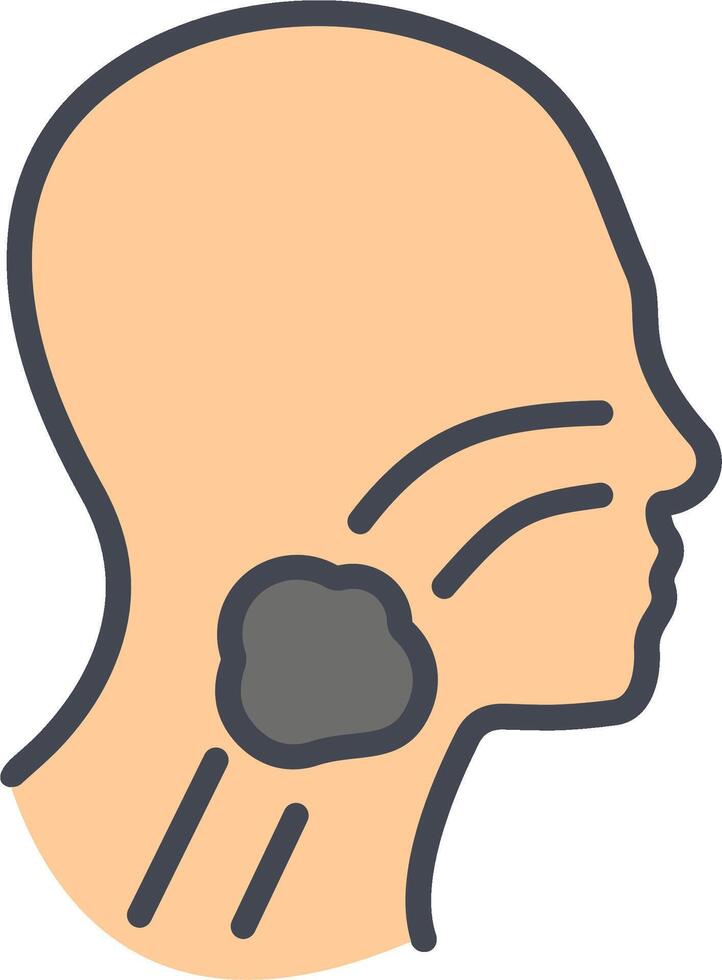 Throat Cancer Vector Icon