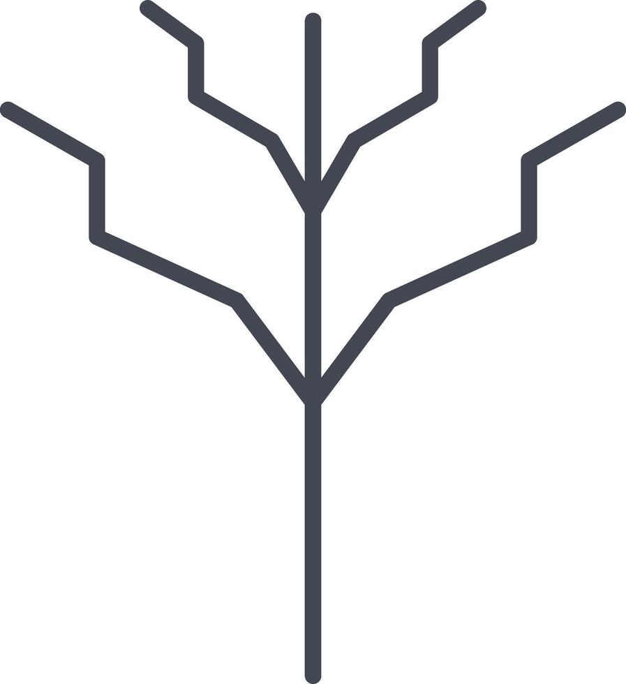 árbol sin hojas vector icono