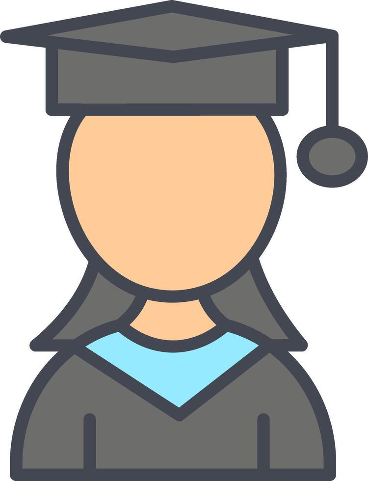 Female Student Vector Icon