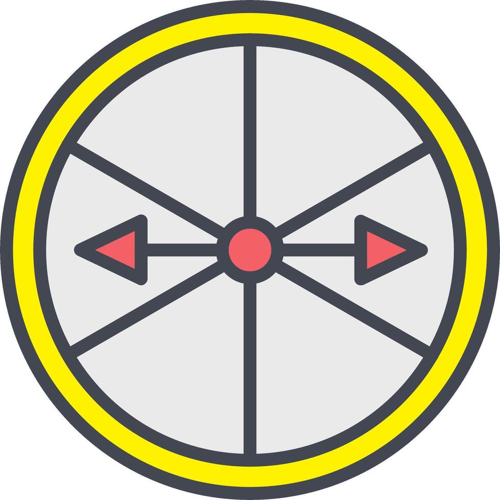 Roulette with Arrow Vector Icon