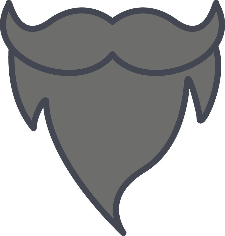 barba y Bigote ii vector icono