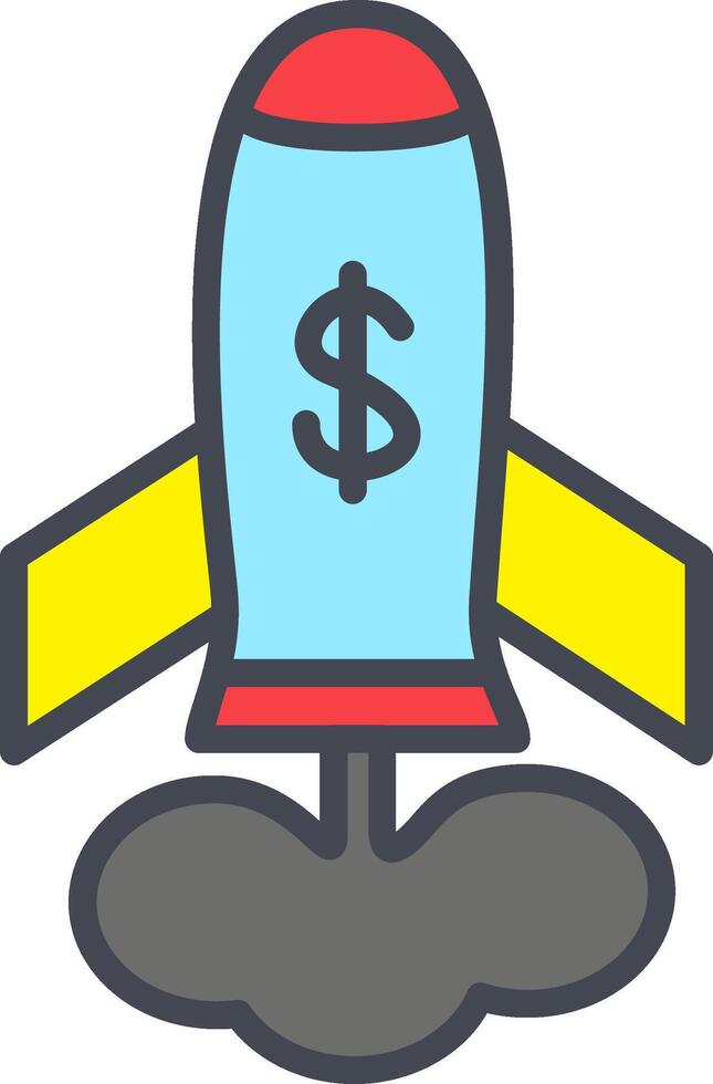 Marketing Rocket Vector Icon