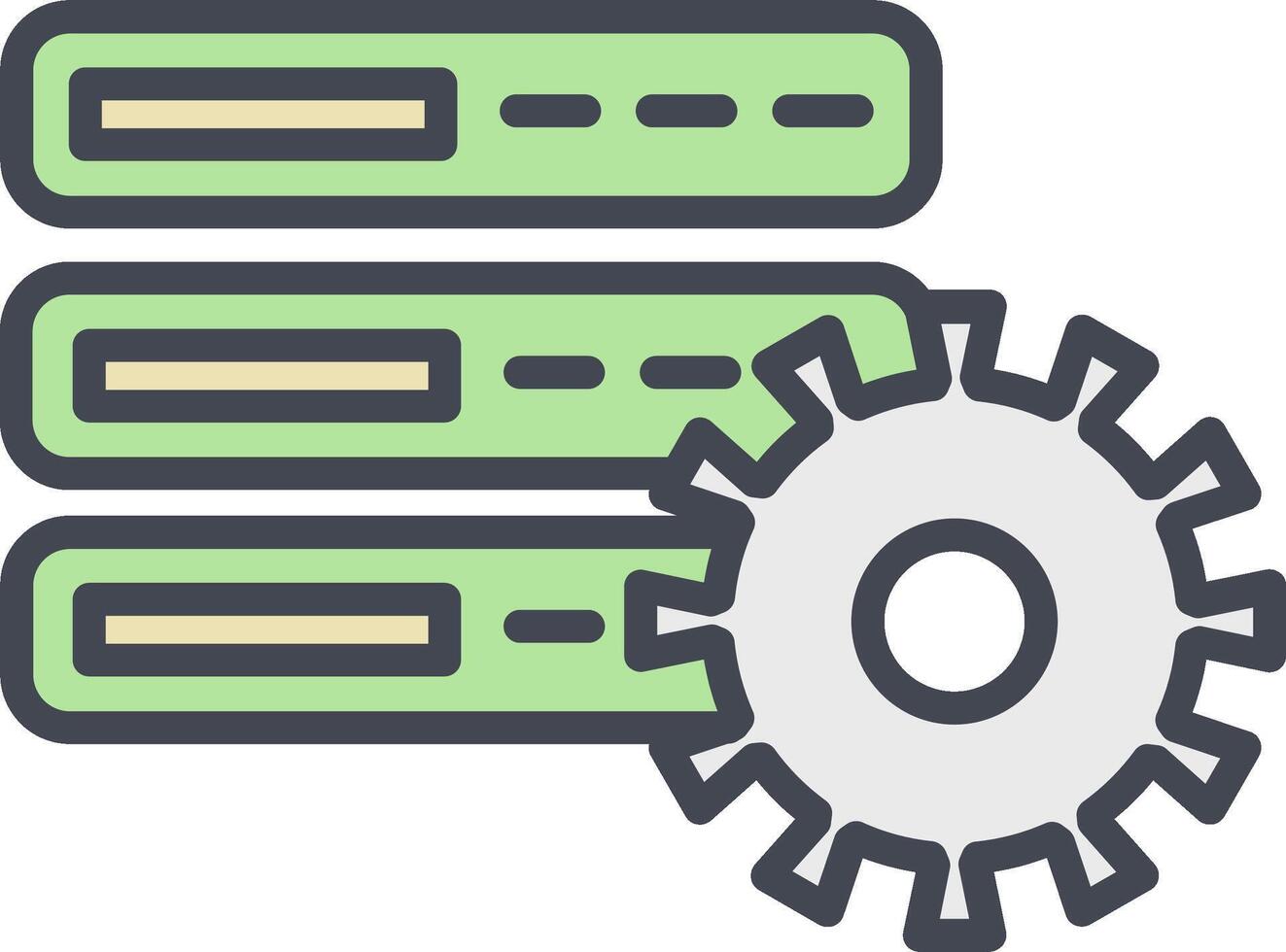 Database Setting Vector Icon