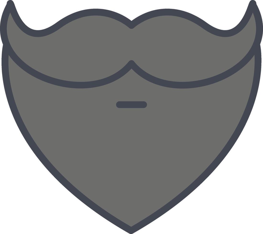 Beard and Moustache I Vector Icon