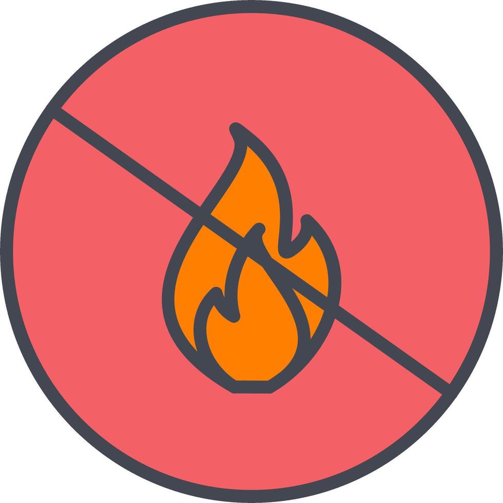 Danger of Flame Vector Icon