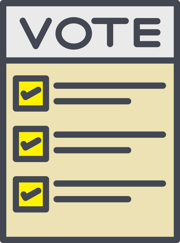 Ballot Paper Vector Icon