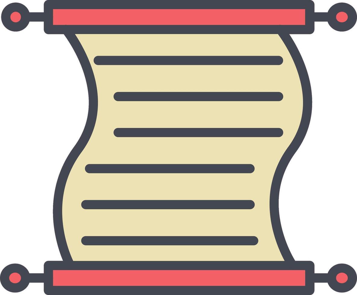 Scroll of Paper Vector Icon